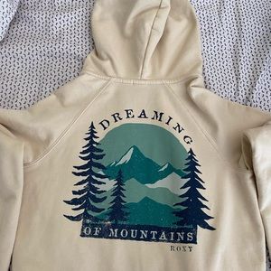 Roxy “Dreaming of mountains” tan/cream colored jackets